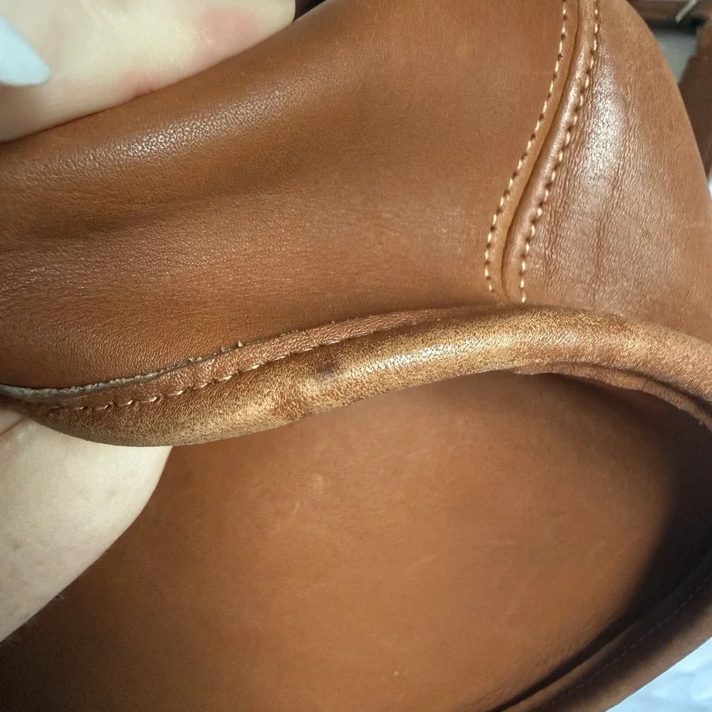 Vintage Coach #9929 British Tan Leather The Sling Large Drawstring Bucket Bag